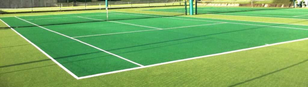 Tennis court ready for online video coaching and tennis technique analysis